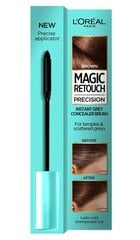 Plaukų tušas L'oreal Paris Magic Retouch Precision 8 ml, Brown kaina ir informacija | L'Oréal Paris Plaukų priežiūrai | pigu.lt