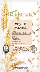 Увлажняющая маска для лица Bielenda Vegan Muesli 2в1 8 г цена и информация | Маски для лица, патчи для глаз | pigu.lt