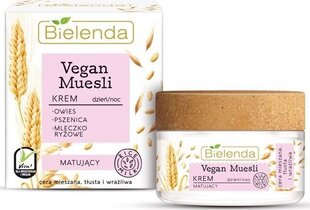 Крем для лица, придающий матовый эффект Bielenda Vegan Muesli 50 мл цена и информация | Кремы для лица | pigu.lt