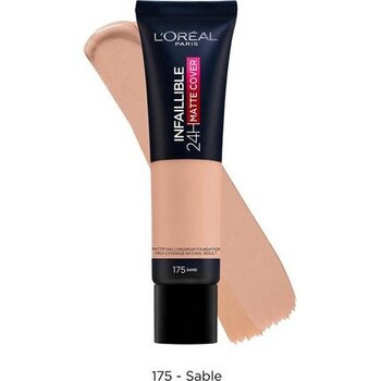 Makiažo pagrindas L’Oreal Paris Infallible Matte Cover 175 Sand, 30ml kaina ir informacija | Makiažo pagrindai, pudros | pigu.lt