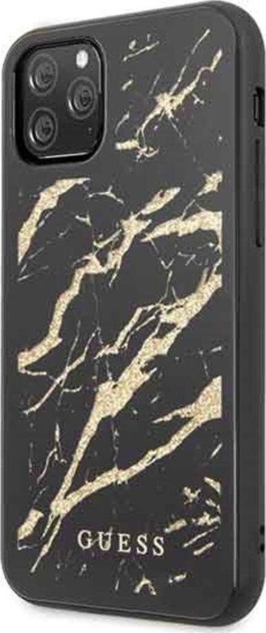 Guess Glitter Marble iPhone 11 Pro, juodas цена и информация | Telefono dėklai | pigu.lt