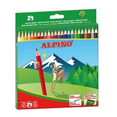 Spalvoti pieštukai Alpino, 24 spalvos kaina ir informacija | Piešimo, tapybos, lipdymo reikmenys | pigu.lt