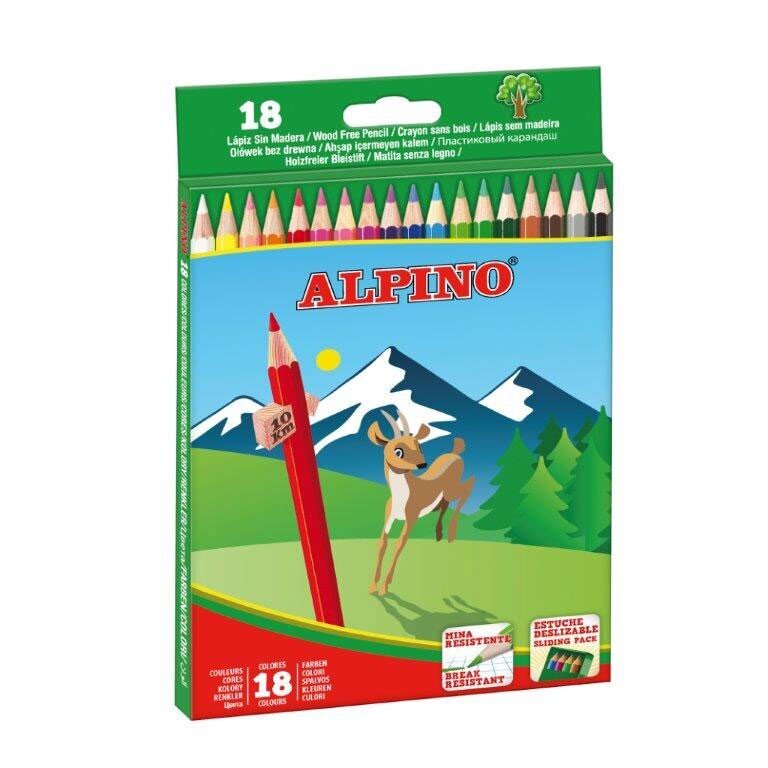 Pieštukų rinkinys Alpino, 18 vnt. цена и информация | Piešimo, tapybos, lipdymo reikmenys | pigu.lt