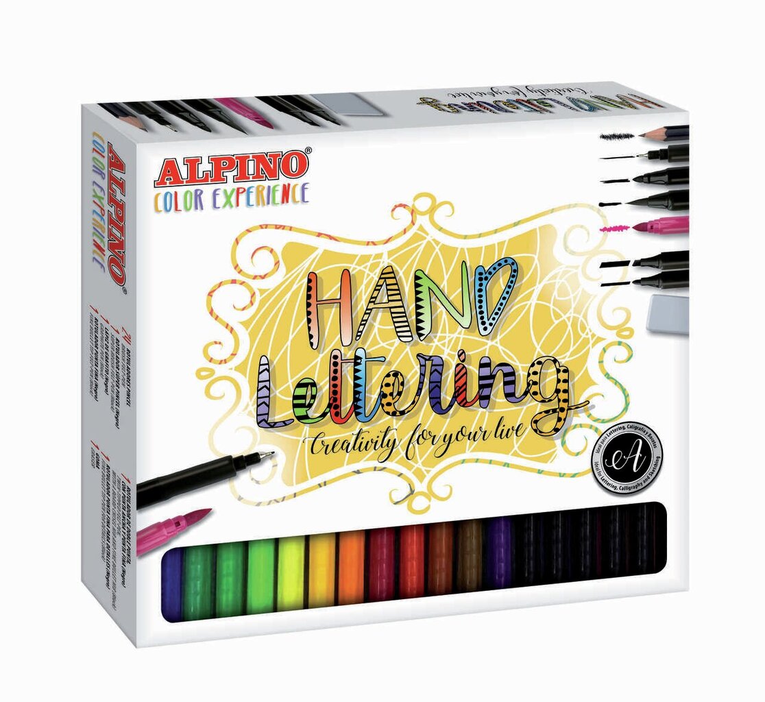 Žymeklių rinkinys Alpino Hand Lettering цена и информация | Piešimo, tapybos, lipdymo reikmenys | pigu.lt