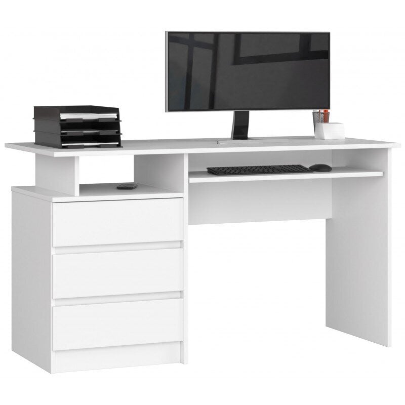 Rašomasis stalas CLP 135, baltas kaina ir informacija | Kompiuteriniai, rašomieji stalai | pigu.lt