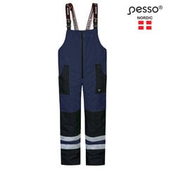 Утепленный прочный непродуваемый полукомбинезон Pesso o Montana, темно-синий цена и информация | Рабочая одежда | pigu.lt