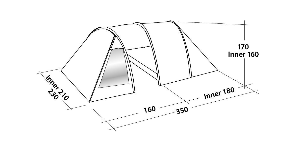 Palapinė Easy Camp Galaxy 300, žalia цена и информация | Palapinės | pigu.lt