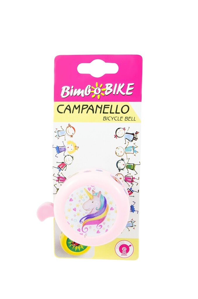 Dviračio skambutis Bimbo Bike Campanello, rožinis kaina ir informacija | Dviračių skambučiai, signalai | pigu.lt