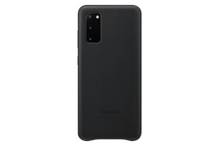 Чехол Samsung Leather для Samsung Galaxy S20, черный цена и информация | Чехлы для телефонов | pigu.lt