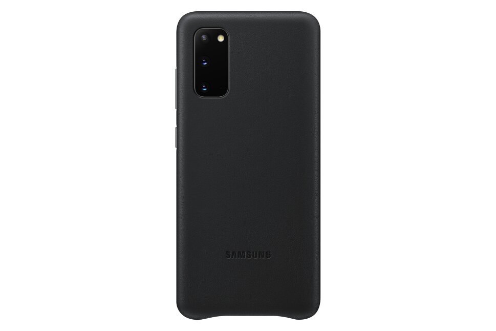 Dėklas Samsung Leather skirtas Samsung Galaxy S20, juoda kaina ir informacija | Telefono dėklai | pigu.lt
