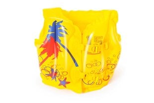 Надувной плавательный жилет для детей Bestway Tropical, желтый цена и информация | Нарукавники, жилеты для плавания | pigu.lt