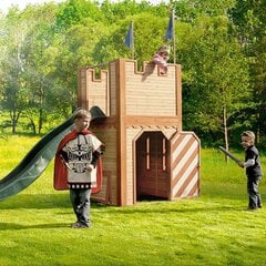 Деревянный игровой замок с горкой Axi Arthur, коричневый цена и информация | Детские игровые домики | pigu.lt