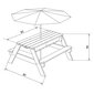 Pikniko ir žaidimų stalas su skėčiu Axi Nick kaina ir informacija | Vaikiškos kėdutės ir staliukai | pigu.lt