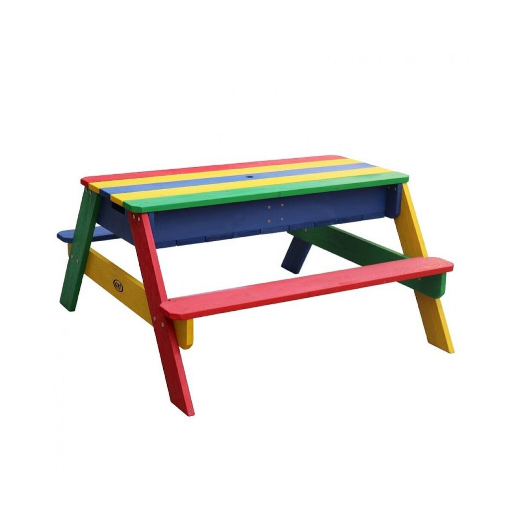 Iškylų ir žaidimo stalas su skėčiu Axi Nick Rainbow цена и информация | Vaikų žaidimų nameliai | pigu.lt