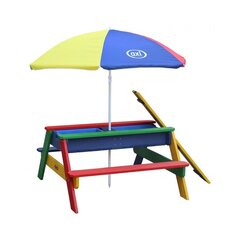 Стол для пикников и игр с зонтом Axi Nick Rainbow цена и информация | Детские игровые домики | pigu.lt