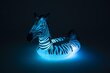Pripučiamas plaustas su LED apšvietimu Bestway Lights 'n Stripes Zebra, juodas/baltas kaina ir informacija | Pripučiamos ir paplūdimio prekės | pigu.lt