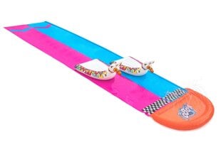 Надувная водная горка Bestway H2OGO! Llama Rama Double Race, синяя/розовая цена и информация | Надувные и пляжные товары | pigu.lt