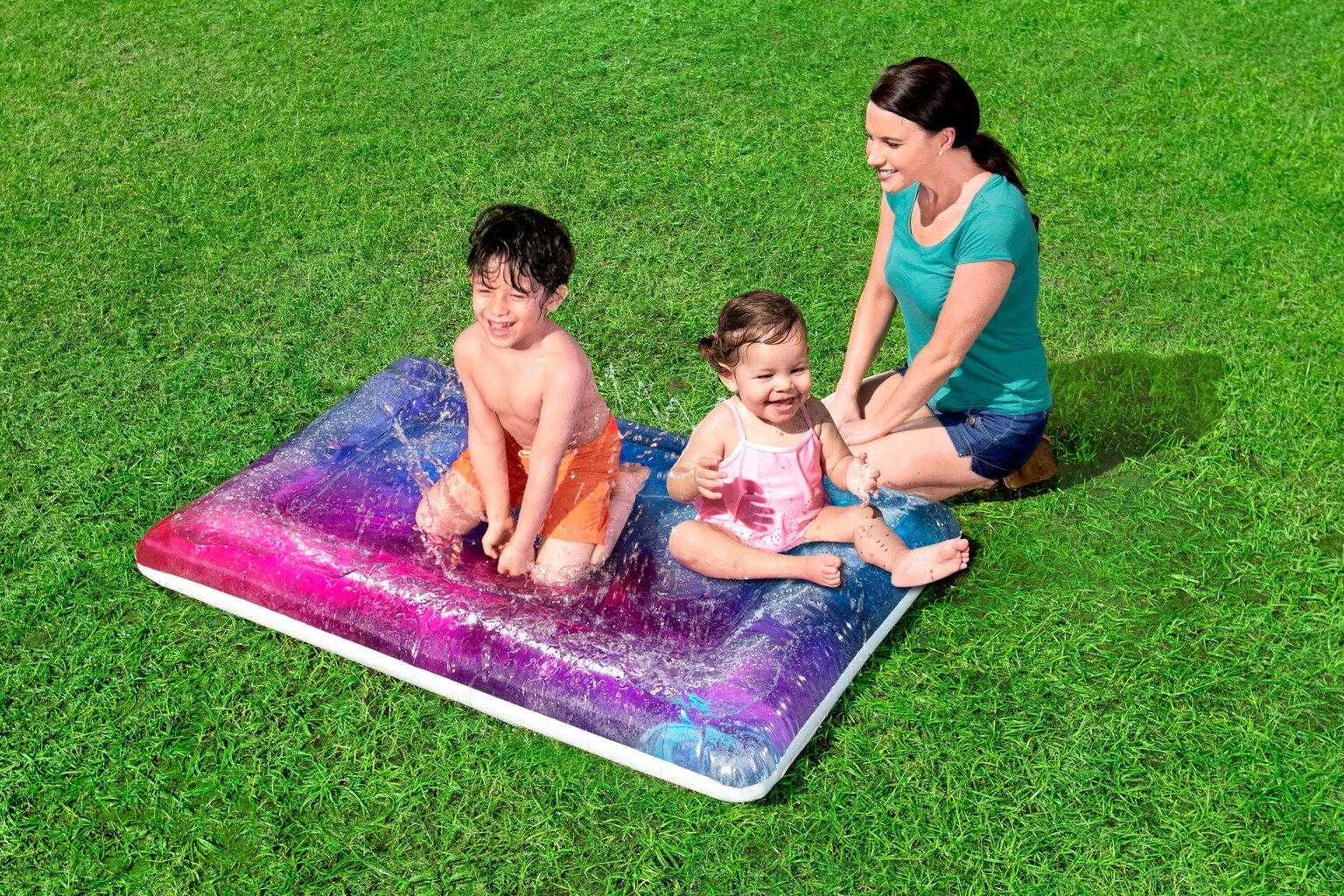 Vandens čiužinukas su purkštukais vaikams Bestway H2OGO! Galaxy Blobz, įvairiaspalvis kaina ir informacija | Vandens, smėlio ir paplūdimio žaislai | pigu.lt