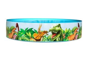 Бассейн для детей Bestway Dinosaur Fill 'N Fun, 183x38 cm, 946 л, белый / разноцветный цена и информация | Бассейны | pigu.lt