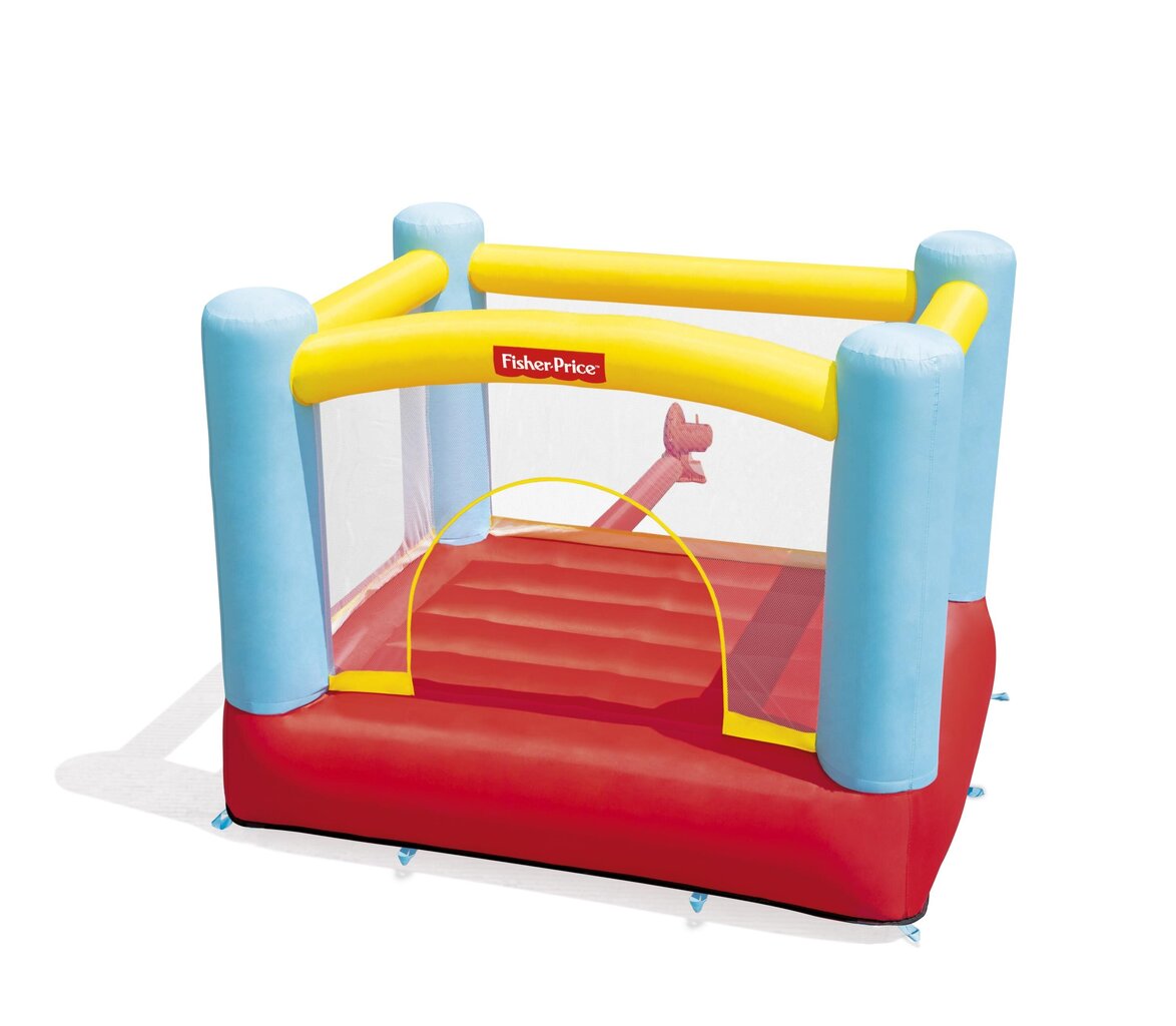 Pripučiamas batutas vaikams Bestway Fisher-Price Bouncetacular, 200x170x152 cm, įvairiaspalvis kaina ir informacija | Pripučiamos ir paplūdimio prekės | pigu.lt