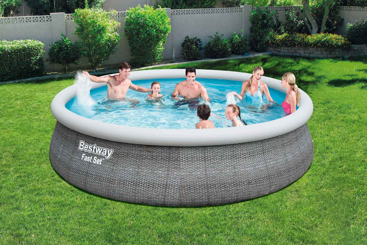 Baseinas Bestway Fast Set 457x107 cm, su filtru kaina ir informacija | Baseinai | pigu.lt