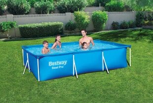 Каркасный бассейн с фильтром для воды Bestway Steel Pro, 300x201x66 см, синий цена и информация | Бассейны | pigu.lt