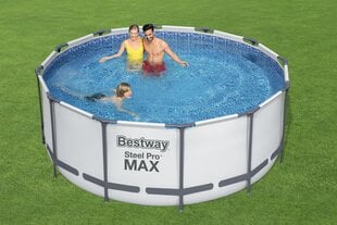 Каркасный бассейн с фильтром Bestway Steel Pro Max, 366x122 см, синий цена и информация | Bestway Уличные бассейны | pigu.lt