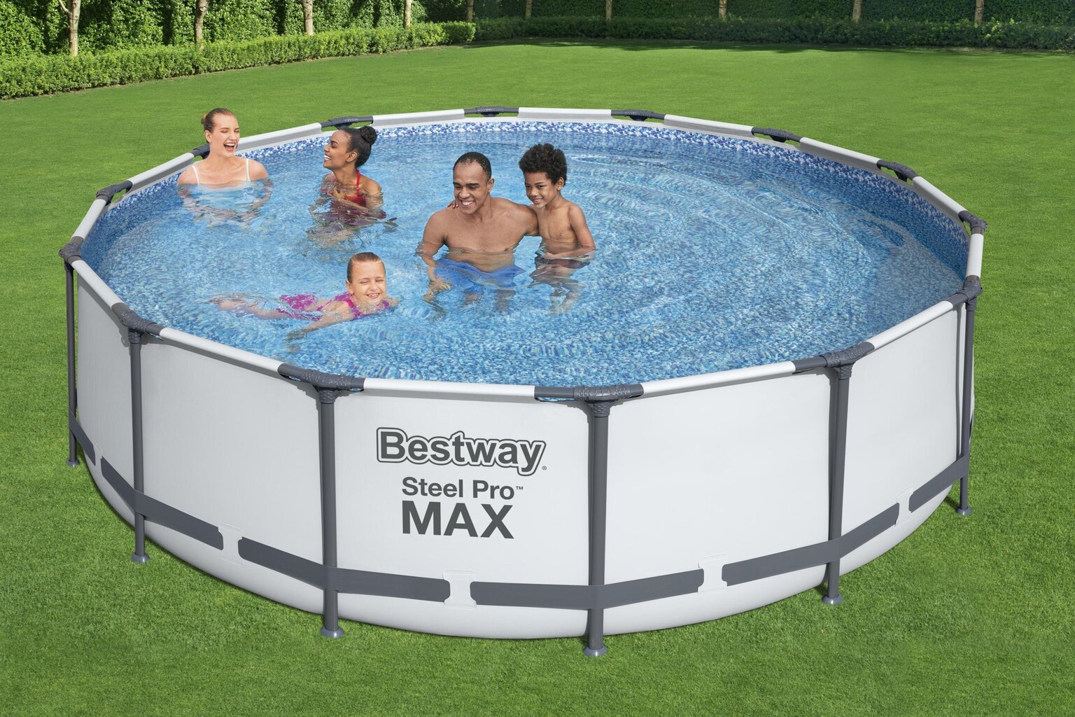 Karkasinis baseinas Bestway Steel Pro Max 427x107 cm, su filtru kaina ir informacija | Baseinai | pigu.lt