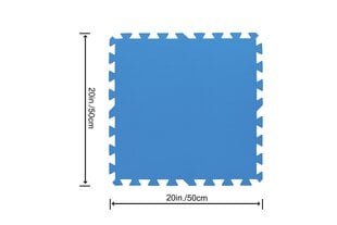 Сегментный коврик для открытых бассейнов Bestway Flowclear 50x50 см, 9 шт. цена и информация | Аксессуары для бассейнов | pigu.lt