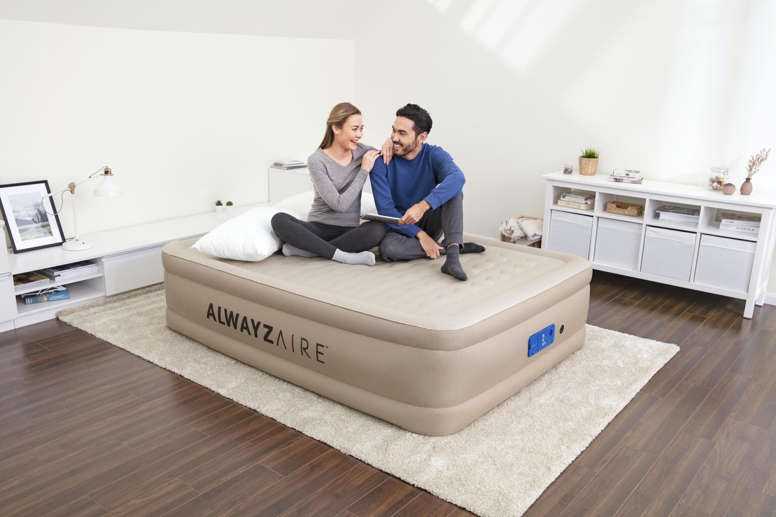 Pripučiamas čiužinys Bestway AlwayzAire Fortech Queen 203x152x51 cm, su integruota pompa цена и информация | Pripučiami čiužiniai ir baldai | pigu.lt