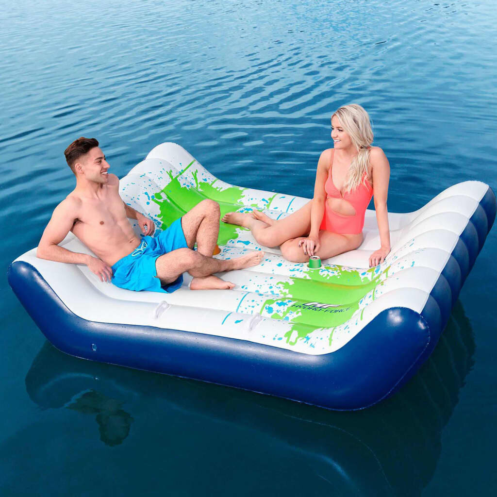 Pripučiamas gultas Bestway Hydro-Force Chill Splash, mėlynas/baltas kaina ir informacija | Pripučiamos ir paplūdimio prekės | pigu.lt