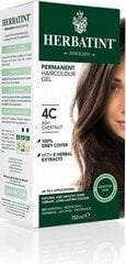 Ilgalaikiai plaukų dažai Herbatint C serija pilka Nr. 4C, pelenų kaštonas kaina ir informacija | Plaukų dažai | pigu.lt