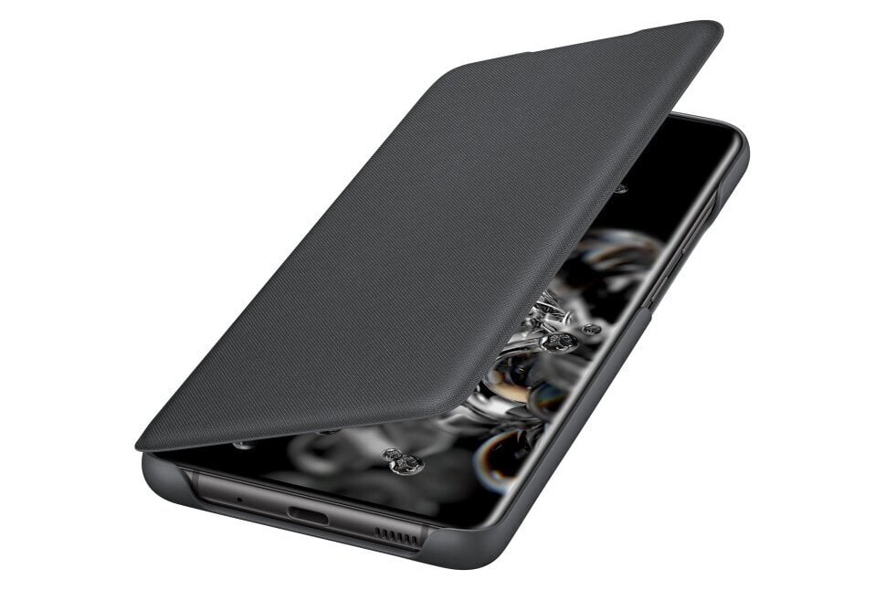 "Samsung LED View" dangtelis EF-NG988PB, skirtas S20 Ultra juodas цена и информация | Telefono dėklai | pigu.lt