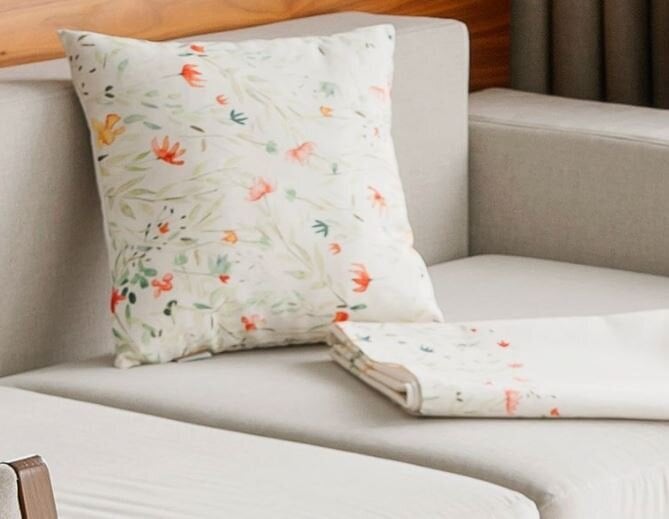Ambition dekoratyvinių pagalvėlių užvalkalai Pastel Flowers цена и информация | Dekoratyvinės pagalvėlės ir užvalkalai | pigu.lt