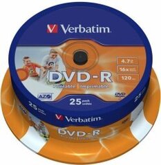 DVD-R diskai Verbatim 43538 kaina ir informacija | Vinilinės plokštelės, CD, DVD | pigu.lt
