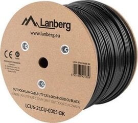 Lanberg LCU6-21CU-0305-BK цена и информация | Кабели и провода | pigu.lt