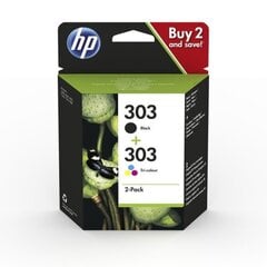 HP 303, juoda+spalvota kaina ir informacija | hp Spausdintuvų kasetės | pigu.lt