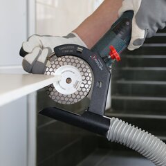 Кожух для отведения пыли «TileDuster», 115 mm -125mm цена и информация | Механические инструменты | pigu.lt