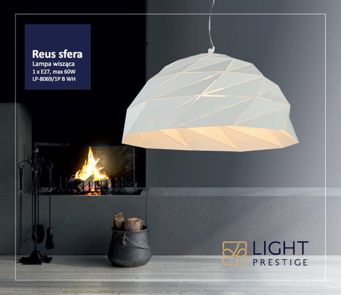 Light Prestige pakabinamas šviestuvas Reus Sfera White kaina ir informacija | Pakabinami šviestuvai | pigu.lt