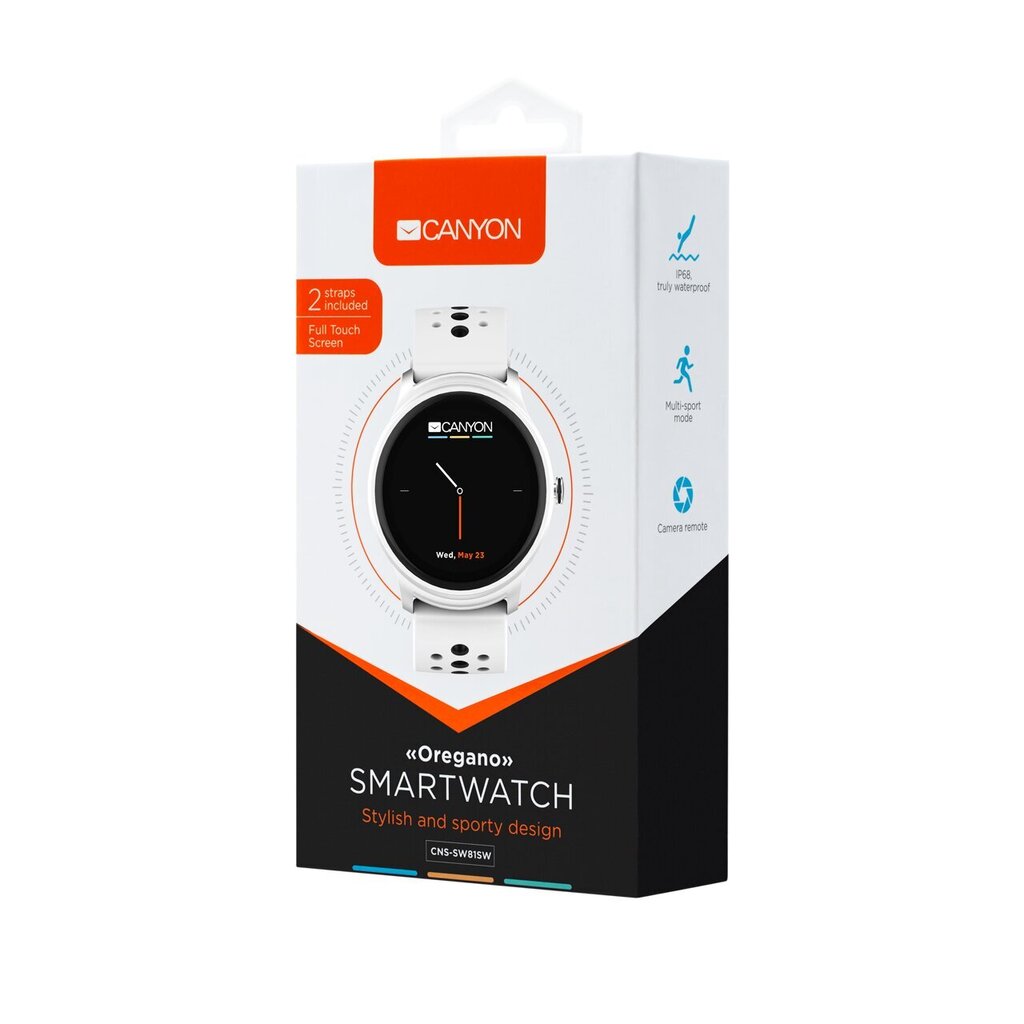 Canyon Oregano SW-81 Silver/White kaina ir informacija | Išmanieji laikrodžiai (smartwatch) | pigu.lt