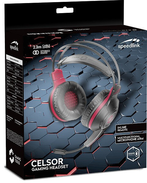 Speedlink headset Celsor Gaming, black (SL-860011-BK) kaina ir informacija | Ausinės | pigu.lt