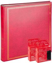 Альбом B100PG Classic Cream, красный + фотоуголки 2х500тк цена и информация | Рамки, фотоальбомы | pigu.lt