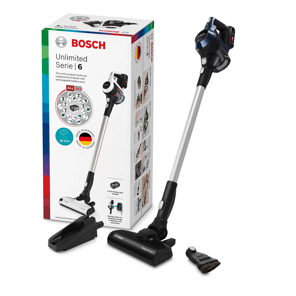 Bosch Serie 6 Unlimited BBS611PCK kaina ir informacija | Dulkių siurbliai-šluotos | pigu.lt
