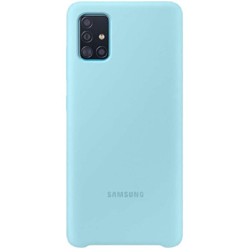Samsung Galaxy A71 Silicone Cover Blue цена и информация | Telefono dėklai | pigu.lt