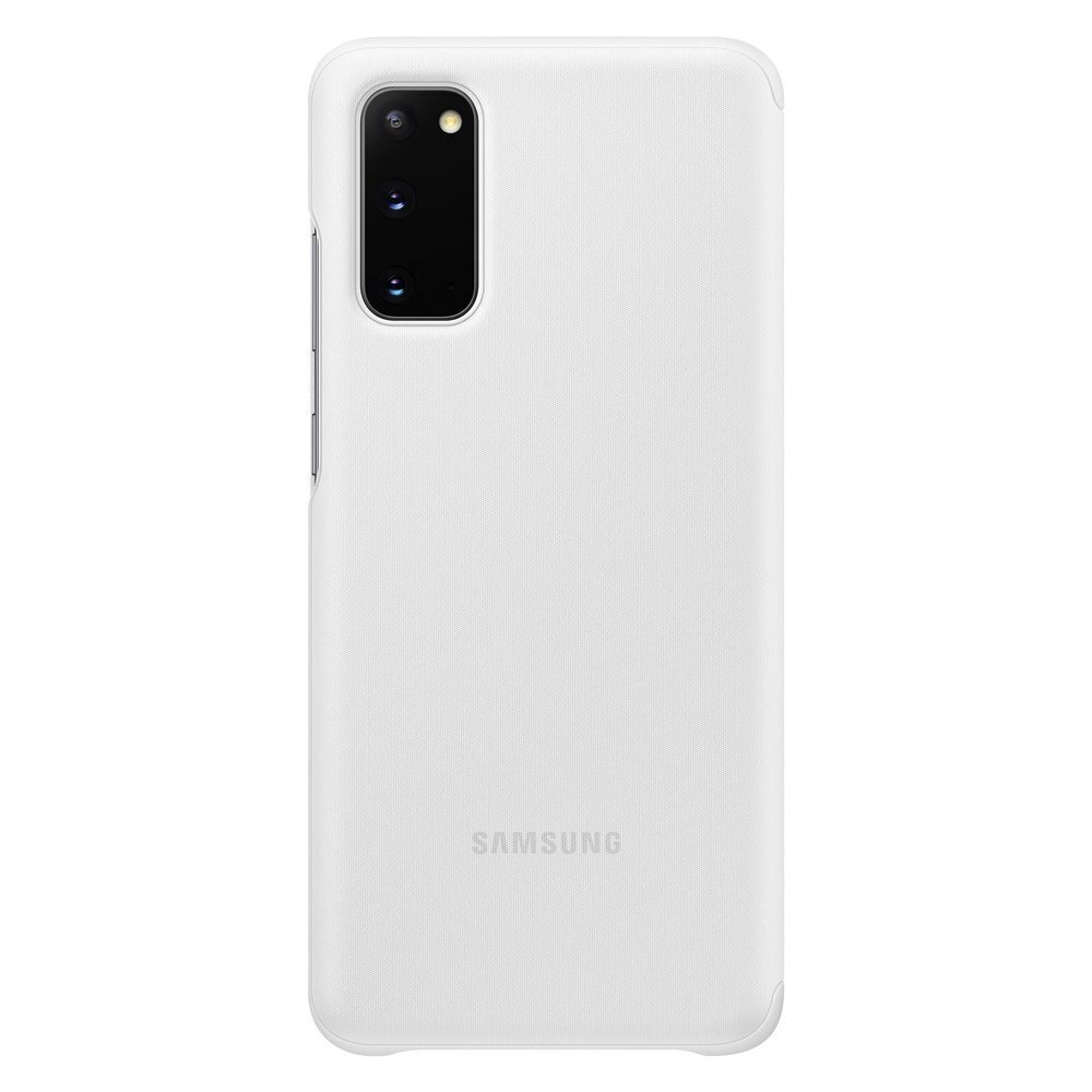 "Samsung Clear View" dangtelis EF-ZG980CW, skirtas S20, balta kaina ir informacija | Telefono dėklai | pigu.lt