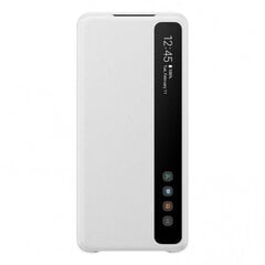 "Samsung Clear View" dangtelis EF-ZG985CW, skirtas S20 Plus, baltas kaina ir informacija | Telefono dėklai | pigu.lt