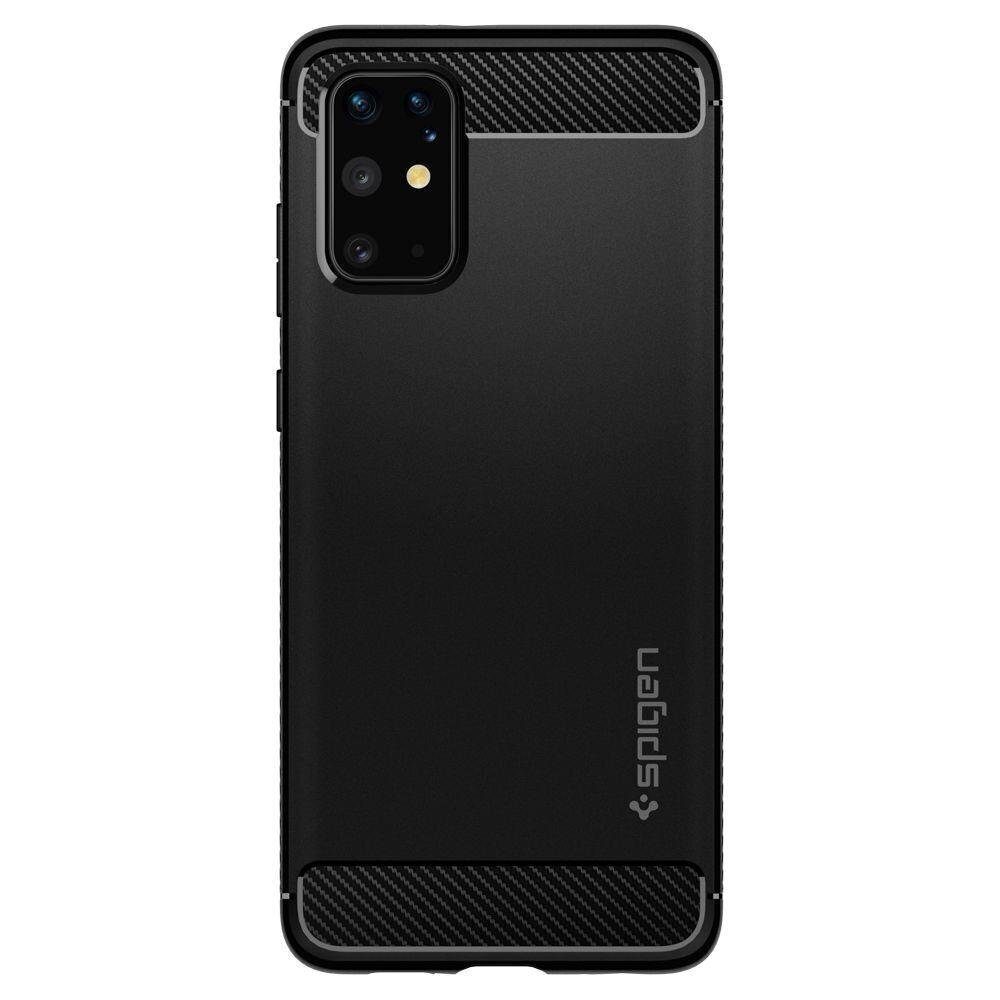 Telefono dėklas Spigen Rugged Armor Galaxy S20+ Plus Matte Black kaina ir informacija | Telefono dėklai | pigu.lt