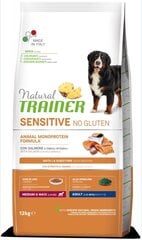 Natural Trainer Sensitive No Gluten для собак средних и крупных пород с лососем 12кг цена и информация | Сухой корм для собак | pigu.lt