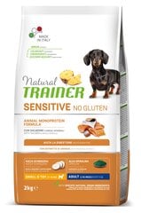 Natural Trainer Sensitive No Gluten mažų ir itin mažų veislių šunims su lašiša 2kg цена и информация | Сухой корм для собак | pigu.lt