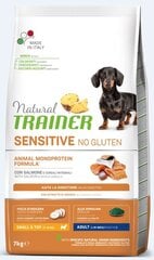 Natural trainer dog sensitive no gluten adult mini salmon - безглютеновый сухой корм с лососем для взрослых собак  цена и информация |  Сухой корм для собак | pigu.lt